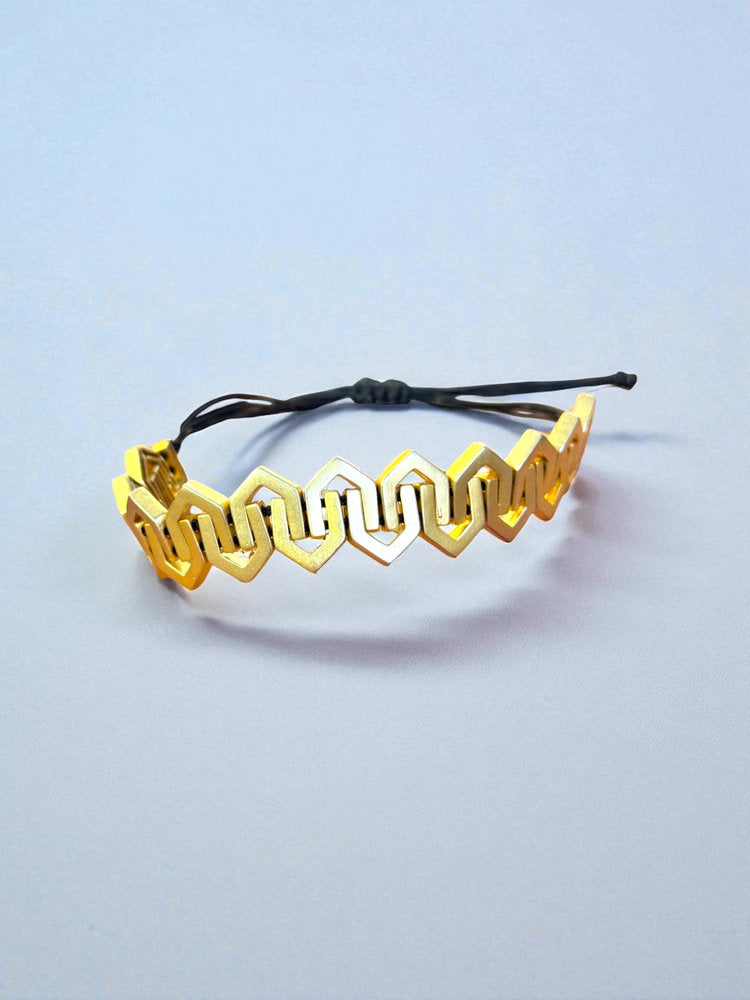 Pulsera Geométrica Dorada