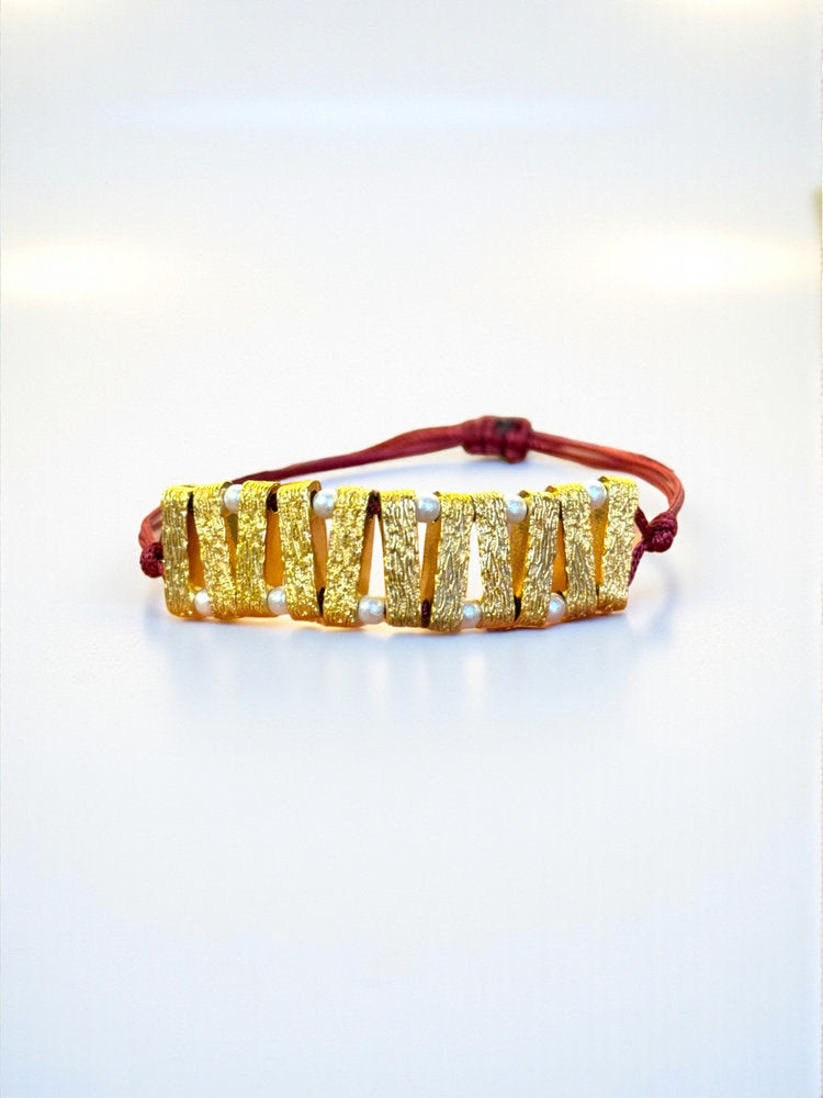 Pulsera Geométrica Dorada