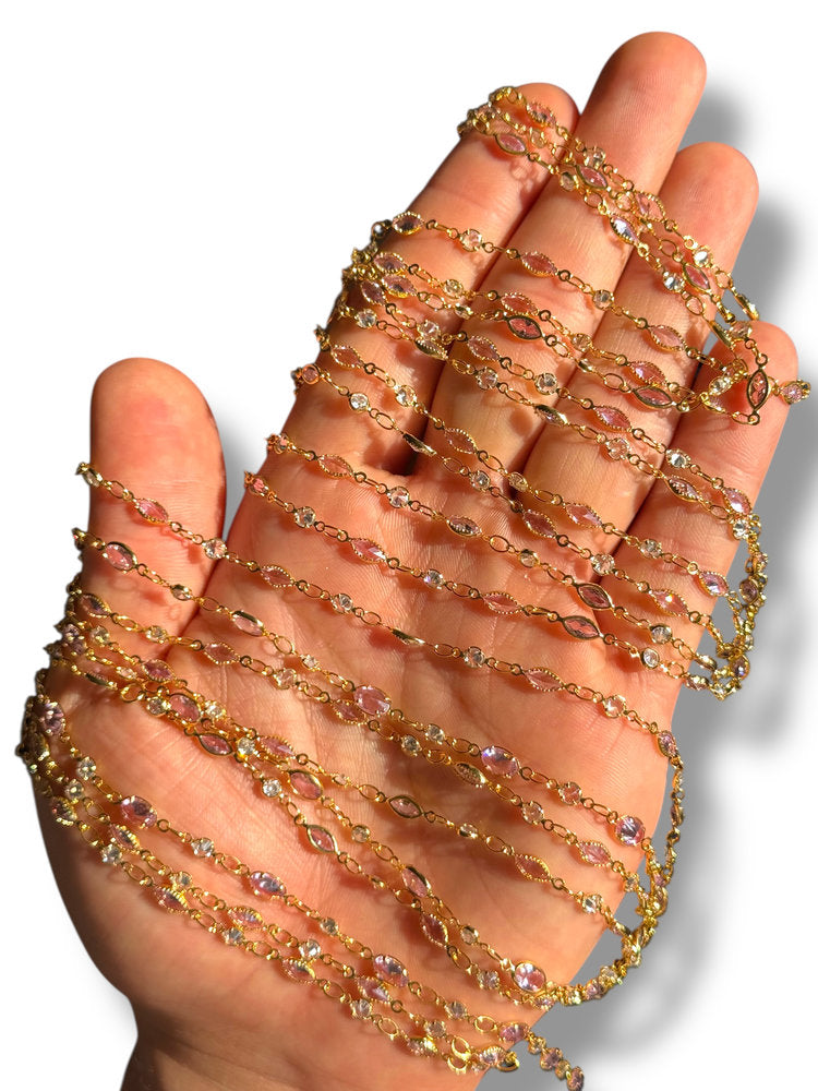 Gold Plated Zircon Chain