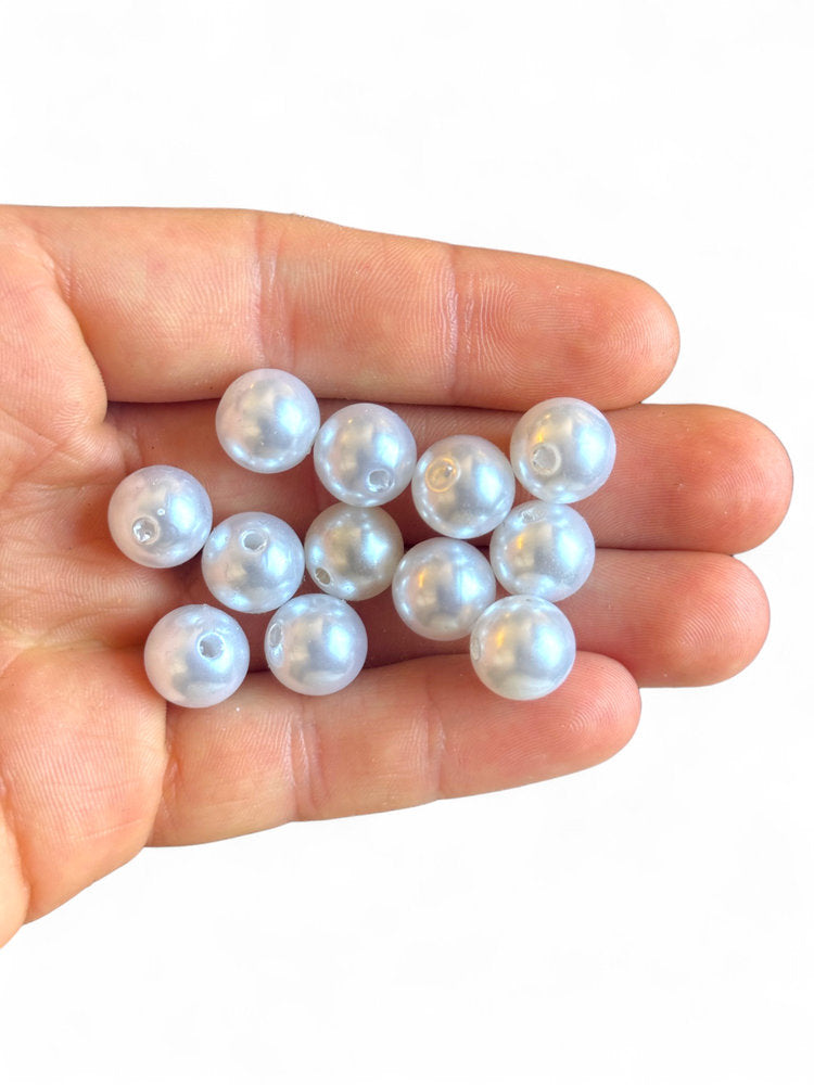 Perlas Blancas de Plástico 10mm
