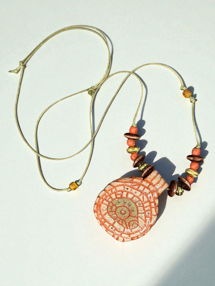 Collar Calabaza de Barro Cocido