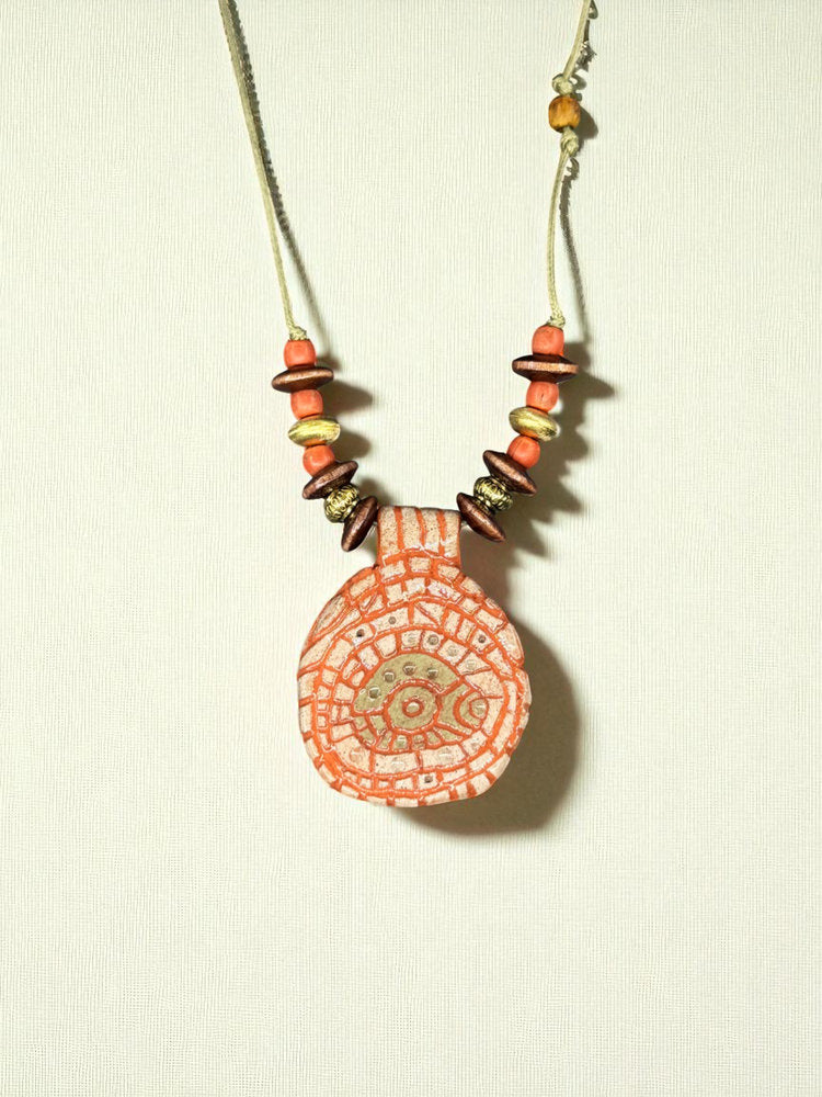 Collar Calabaza de Barro Cocido