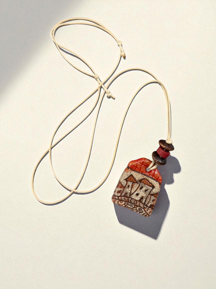 Etched Village Necklace