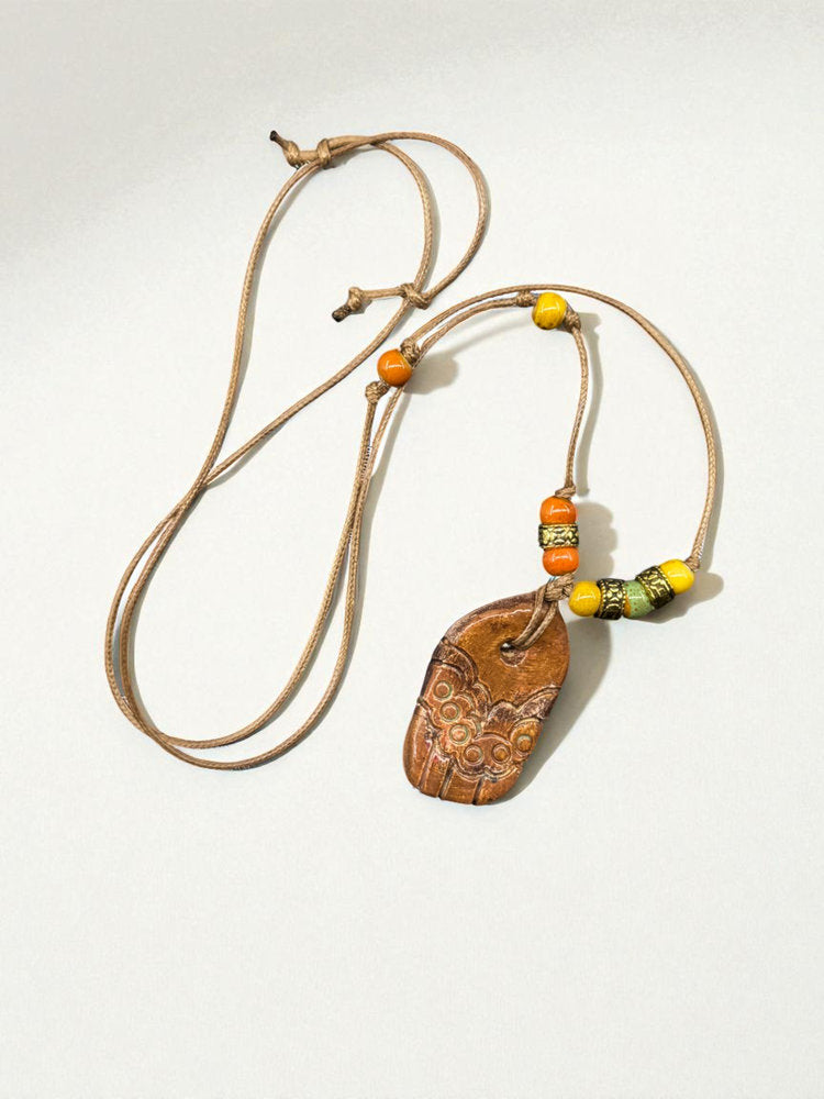 Carved Terracotta Necklace
