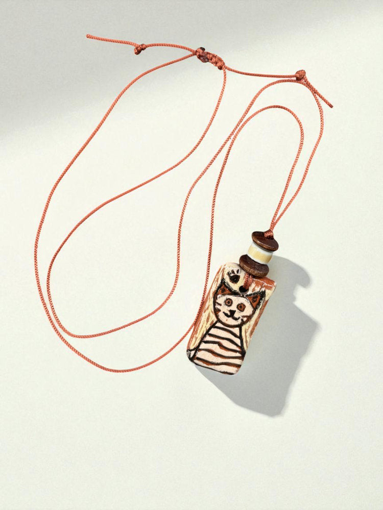 Striped Cat Necklace