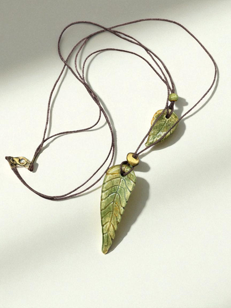 Twin Leaf Necklace