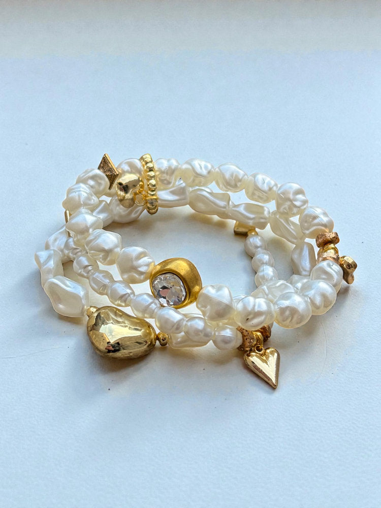 Pearl Heart Bracelet