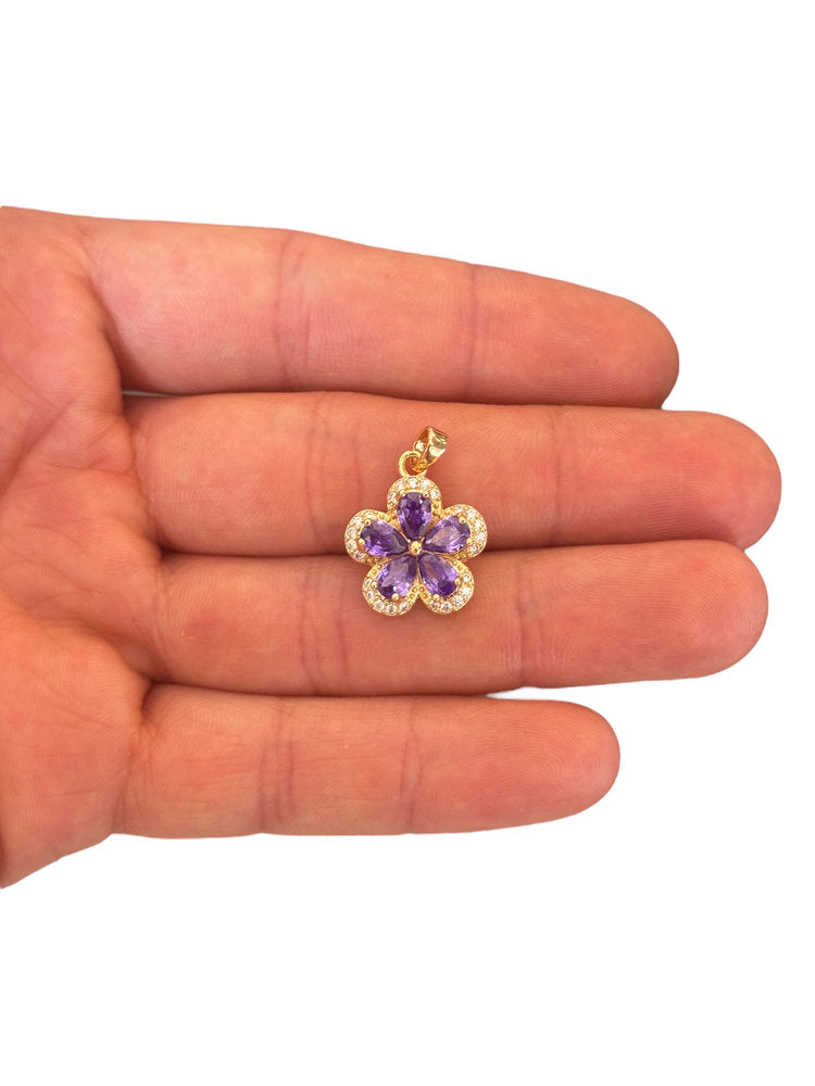 Flower Charm Gold Plated
