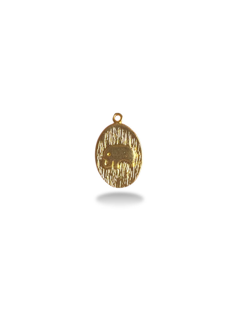 Elephant Charm Gold Plated