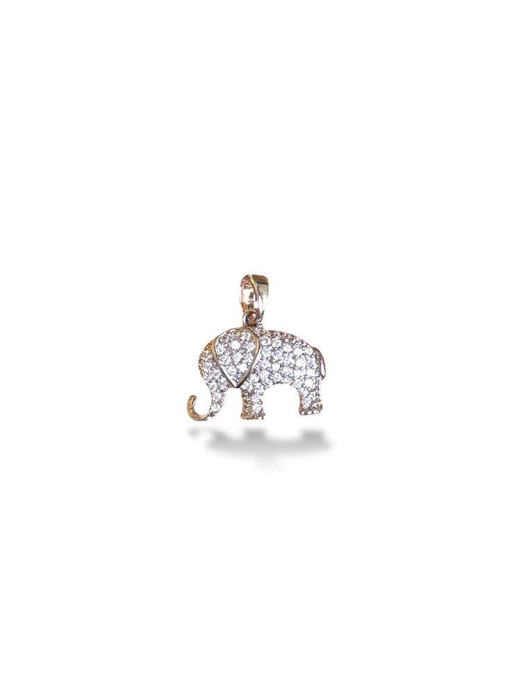 Dije Elefante Chapado en Rodio