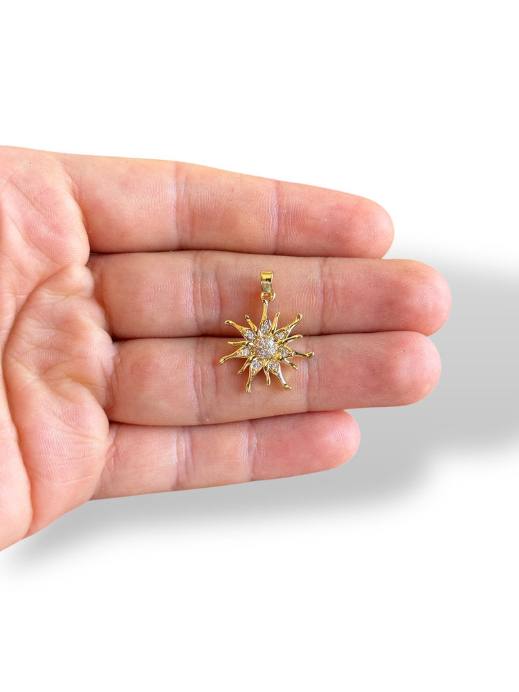 Sun Charm Gold Plated