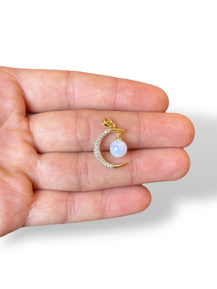 Moon Charm Gold Plated