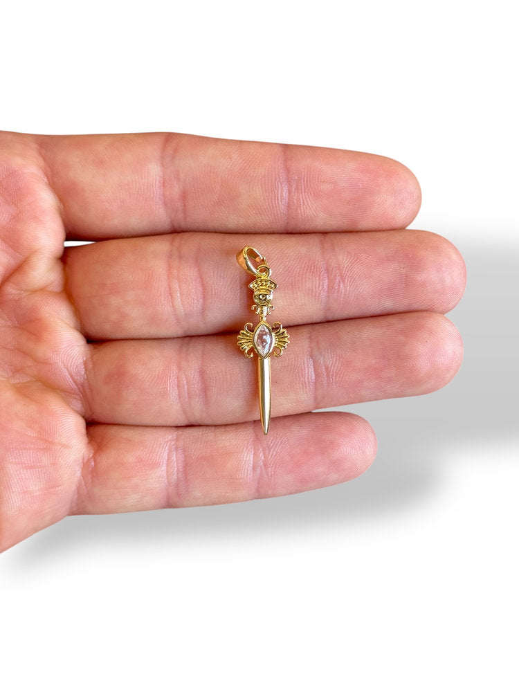 Sword Charm Gold Plated
