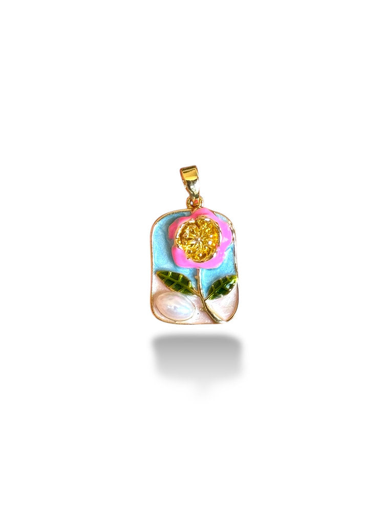 Flower Charm Gold Plated