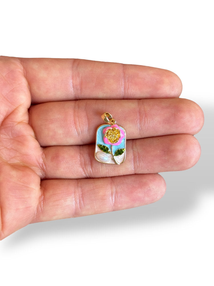 Flower Charm Gold Plated