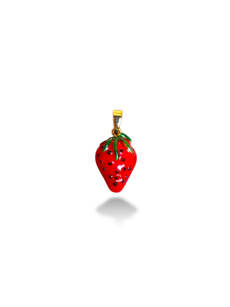 Enamel Glass Gold Plated Charm