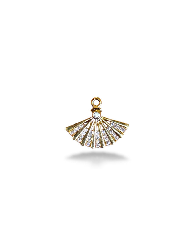 Fan Charm Gold Plated
