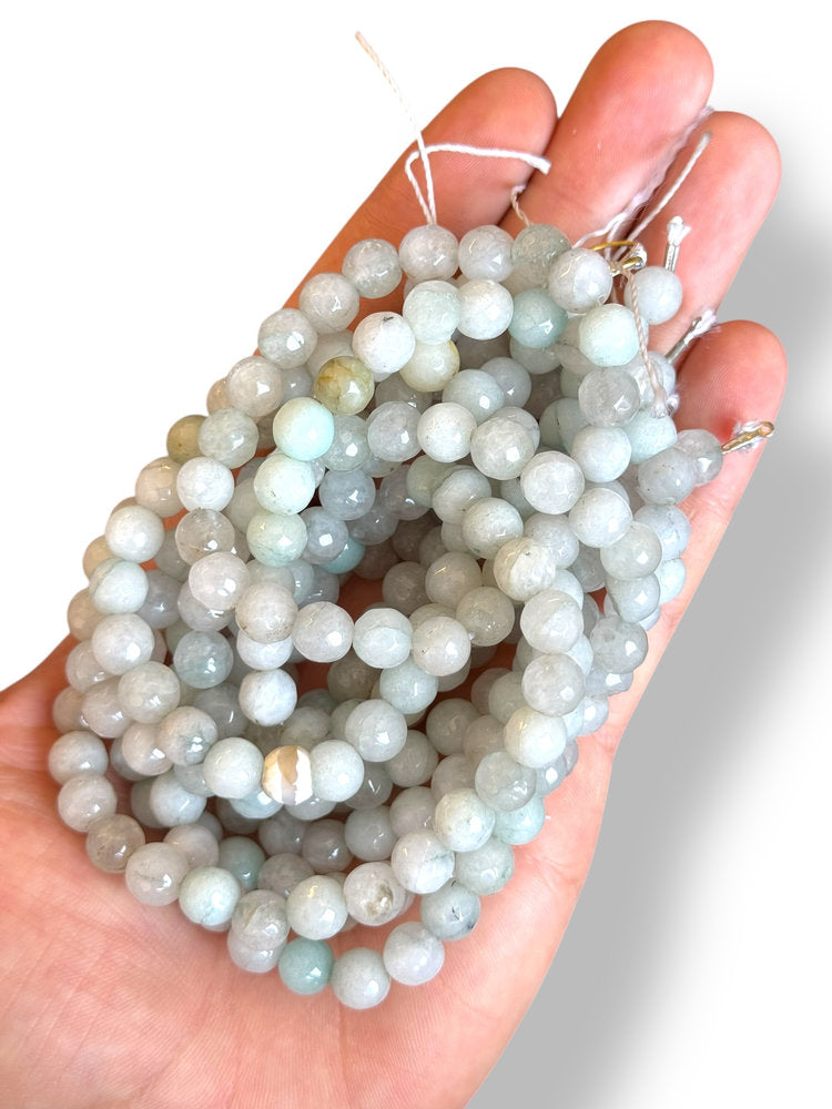 Amazonita Facetada Piedra Natural 8mm