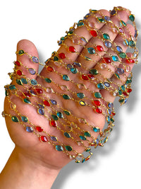 Gold Plated Teardrop Zircon Chain