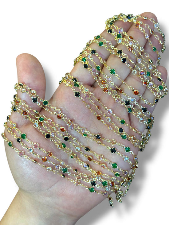 Gold Plated Zircon Chain