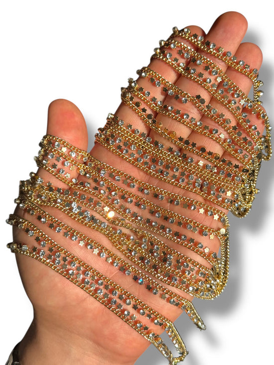 Gold Plated Star Zircon Chain