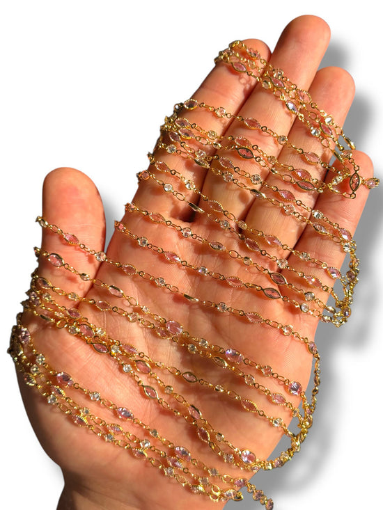 Gold Plated Zircon Chain