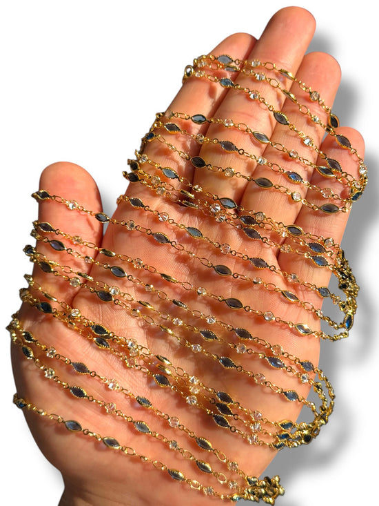 Gold Plated Zircon Chain