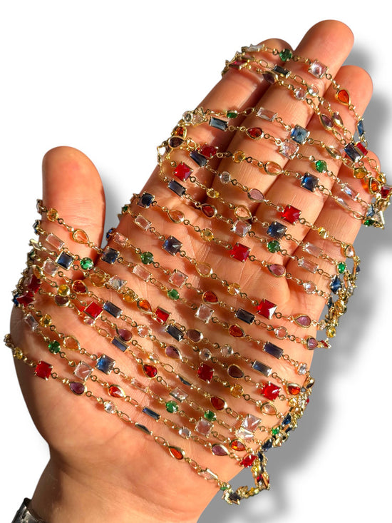 Gold Plated Zircon Chain