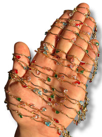 Gold Plated Pear Zircon Chain