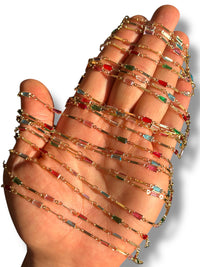 Gold Plated Baguette Zircon Chain