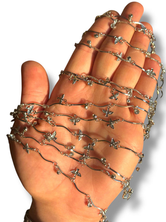 Rhodium Plated Zircon Chain