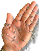 Rhodium Plated Star Zircon Chain