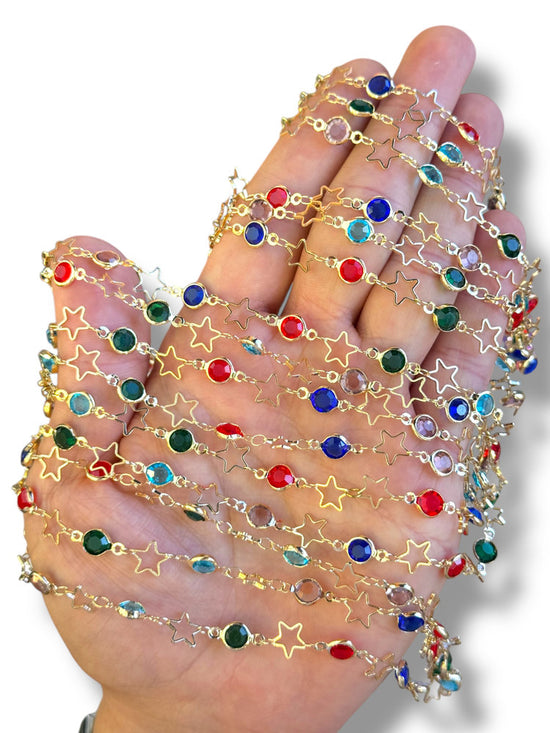 Gold Plated Star Zircon Chain