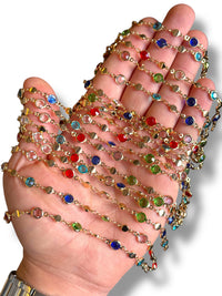 Gold Plated Round Zircon Chain