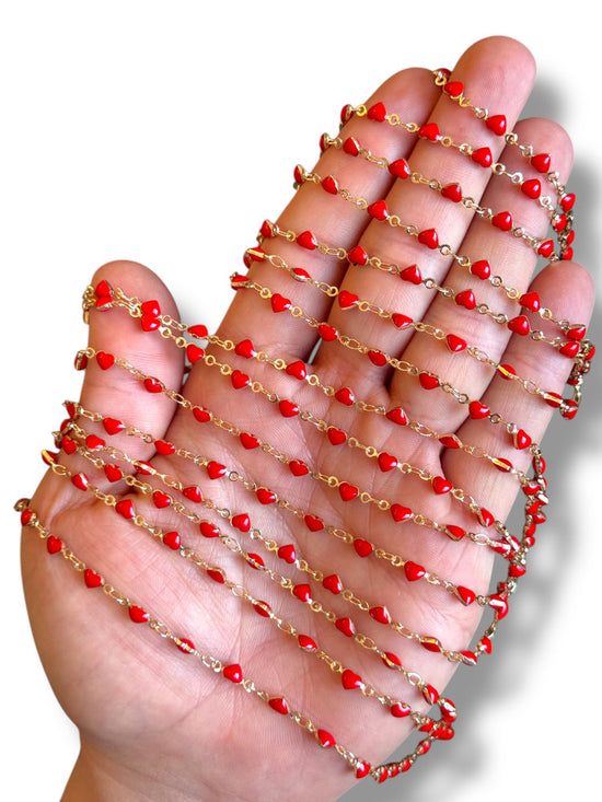 Gold Plated Heart Zircon Chain