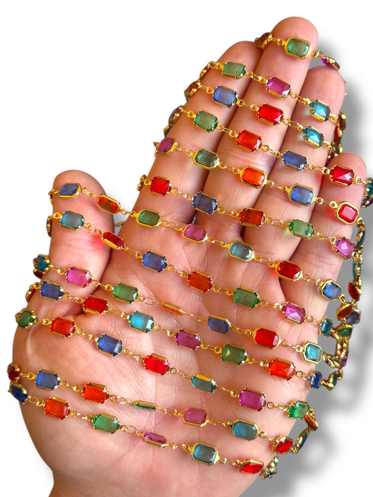 Gold Plated Zircon Chain