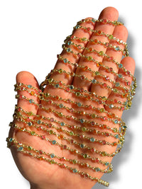 Gold Plated Round Zircon Chain