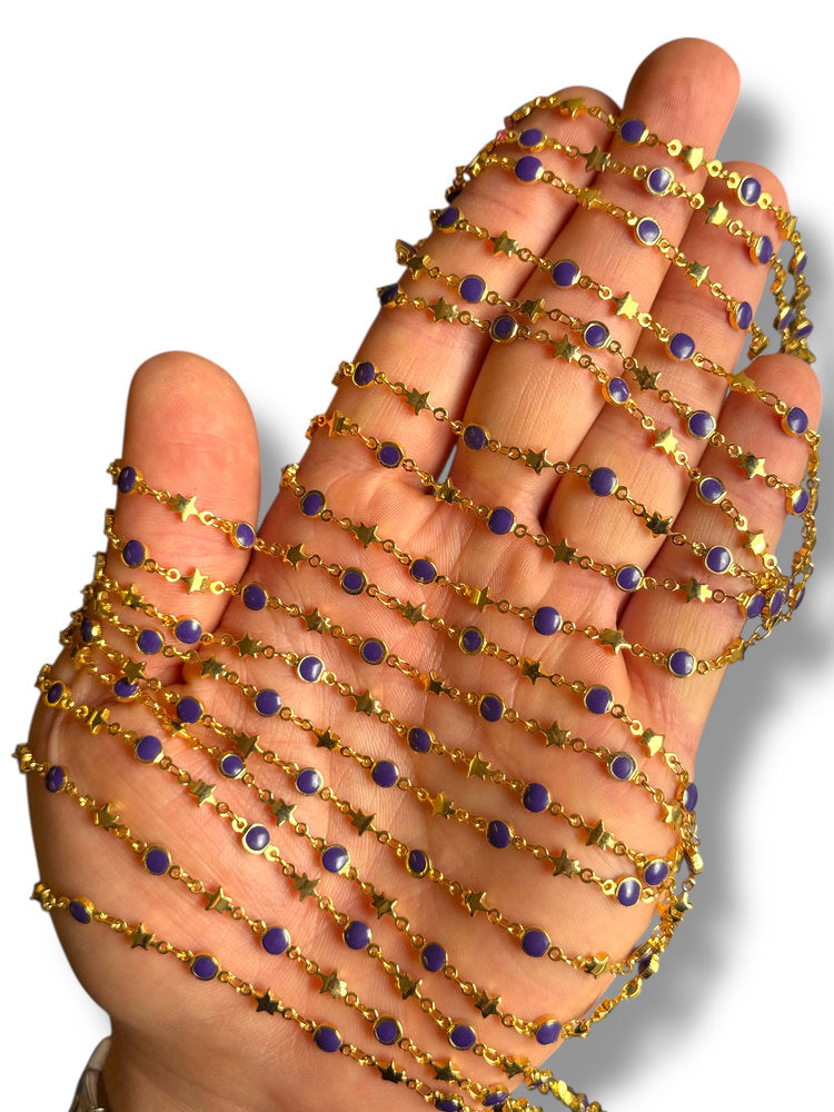 Gold Plated Star Zircon Chain