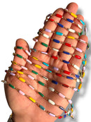 Gold Plated Enamel Chain