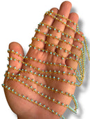 Gold Plated Round Zircon Chain