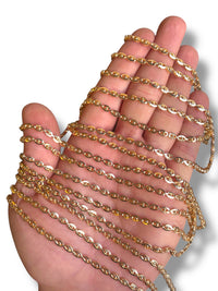 Gold Plated Coffee Bean Chain