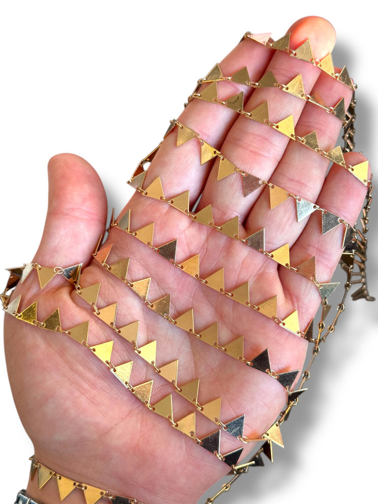 Gold Plated Triangle Chain