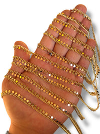 Gold Plated Star and Disc Chain