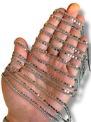 Rhodium Plated Star Zircon Chain