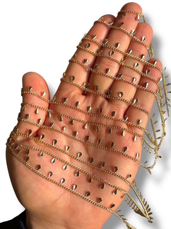 Gold Plated Teardrop Chain