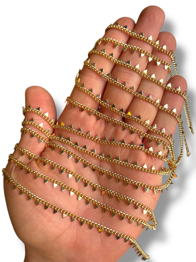 Gold Plated Triangle Drop Chain