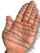 Rhodium Plated Triangle Chain