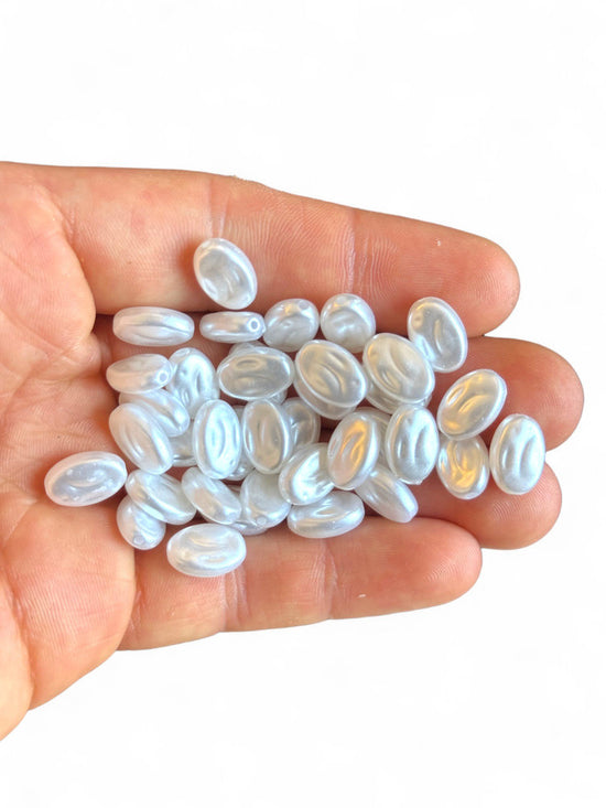 Plastic Coffee Bean White Pearl