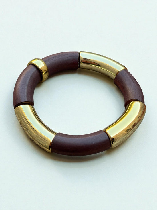 Wood Gold Bracelet
