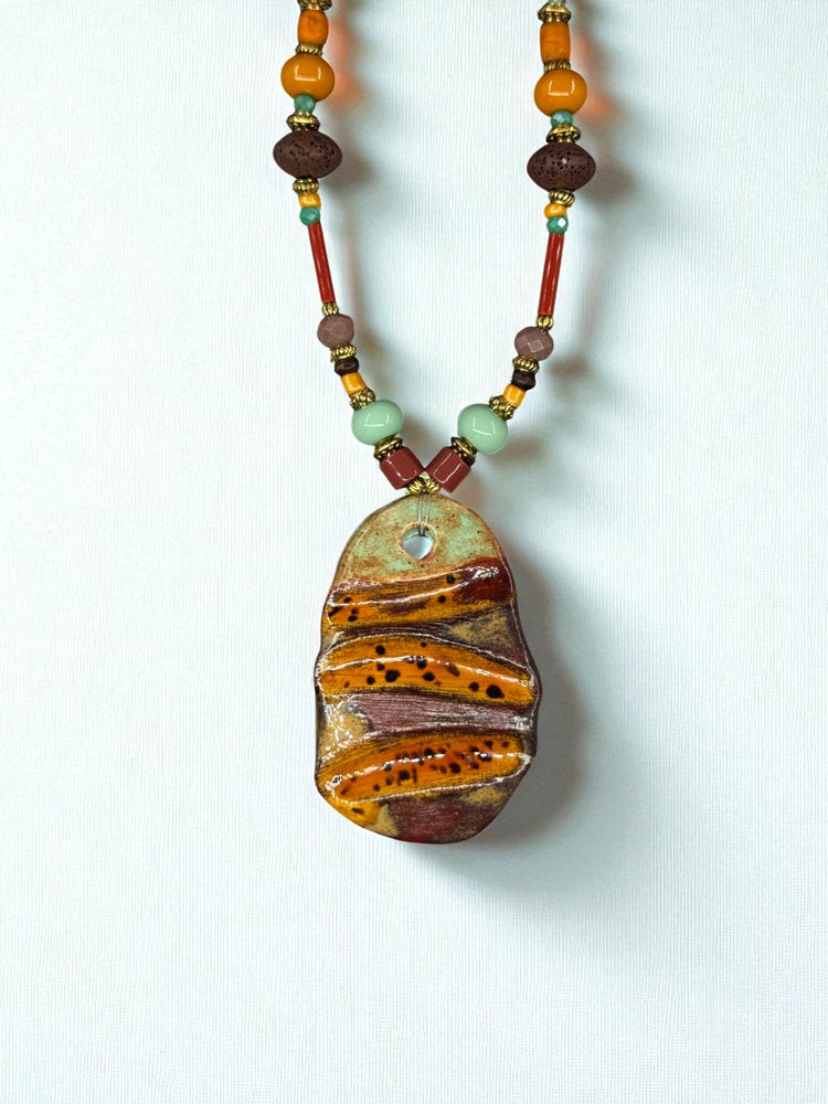 Terracotta Wave Necklace